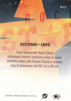 2017-18 Cardset Finland - Rockstars #RS8 Jussi Rynnäs Back