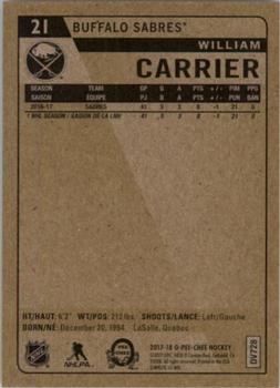 2017-18 O-Pee-Chee - Retro #21 William Carrier Back