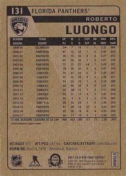 2017-18 O-Pee-Chee - Retro #131 Roberto Luongo Back
