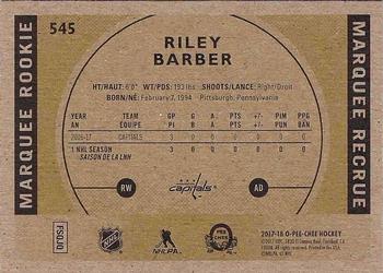 2017-18 O-Pee-Chee - Retro #545 Riley Barber Back