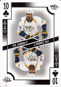 2017-18 O-Pee-Chee - Playing Cards #10♣ P.K. Subban Front