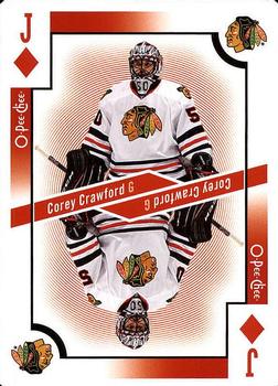 2017-18 O-Pee-Chee - Playing Cards #J♦ Corey Crawford Front