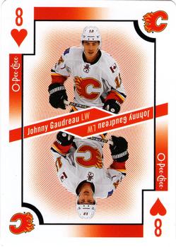 2017-18 O-Pee-Chee - Playing Cards #8♥ Johnny Gaudreau Front