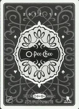 2017-18 O-Pee-Chee - Playing Cards Foil #9♦ David Pastrnak Back