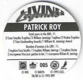 1995-96 POG Canada Games NHL - Inserts #005 Patrick Roy Back