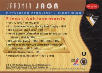 1995-96 Bowman - Cool Trade Limited Edition #20 Jaromir Jagr Back
