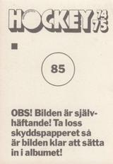 1974-75 Williams Hockey (Swedish) #85 Sergei Moshkarov Back