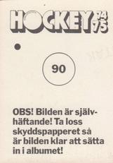 1974-75 Williams Hockey (Swedish) #90 Alexei Mishin Back