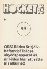 1974-75 Williams Hockey (Swedish) #93 Alexander Usov Back
