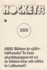 1974-75 Williams Hockey (Swedish) #160 Roger Bergman Back