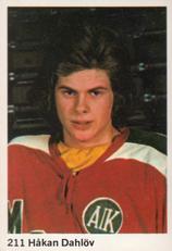1974-75 Williams Hockey (Swedish) #211 Hakan Dahllof Front