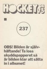 1974-75 Williams Hockey (Swedish) #237 Dan Landegren Back