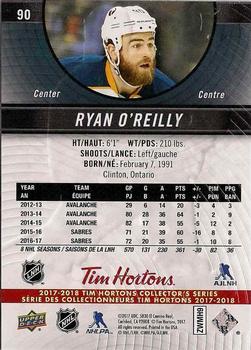 2017-18 Upper Deck Tim Hortons #90 Ryan O'Reilly Back