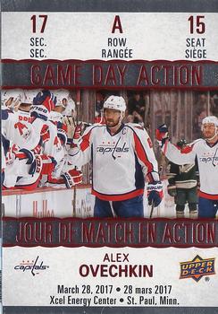 2017-18 Upper Deck Tim Hortons - Game Day Action #GDA-15 Alex Ovechkin Front