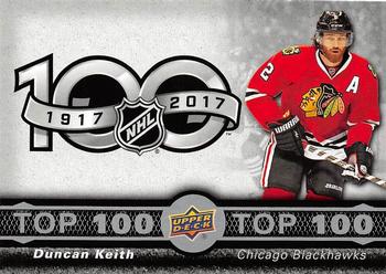 2017-18 Upper Deck Tim Hortons - Top 100 #TOP-6 Duncan Keith Front