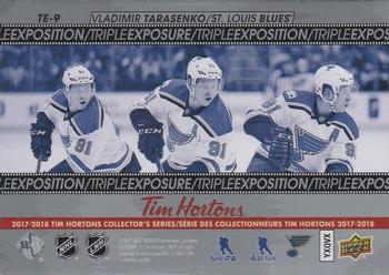 2017-18 Upper Deck Tim Hortons - Triple Exposure #TE-9 Vladimir Tarasenko Back