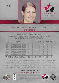 2017 Upper Deck Team Canada Juniors - High Gloss #32 Meaghan Mikkelson Back