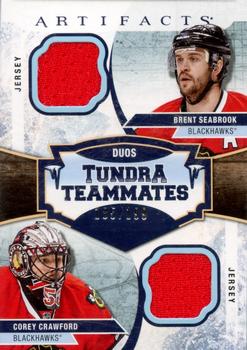 2017-18 Upper Deck Artifacts - Tundra Teammates Duos #T2-CHI Brent Seabrook / Corey Crawford Front