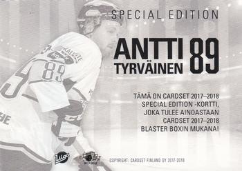 2017-18 Cardset Finland - Limited Edition (Series One) #NNO Antti Tyrväinen Back