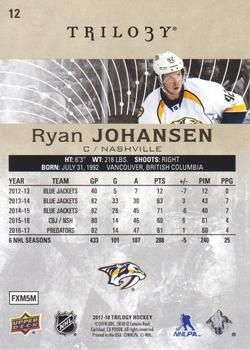 2017-18 Upper Deck Trilogy #12 Ryan Johansen Back