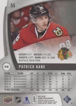 2017-18 SP Game Used #55 Patrick Kane Back