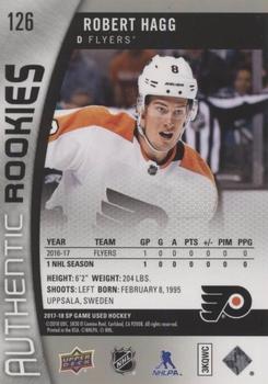 2017-18 SP Game Used #126 Robert Hagg Back