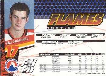 1997-98 Saint John Flames (AHL) #NNO Hnat Domenichelli Back