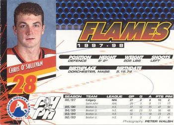 1997-98 Saint John Flames (AHL) #NNO Chris O'Sullivan Back