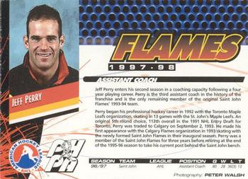 1997-98 Saint John Flames (AHL) #NNO Jeff Perry Back