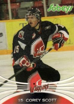 2008-09 Sobeys Moose Jaw Warriors (WHL) #19 Corey Scott Front
