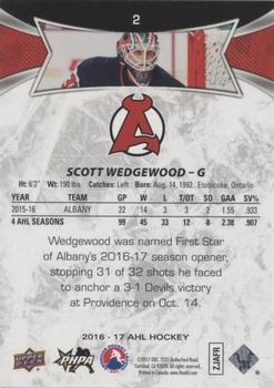 2016-17 Upper Deck AHL - Green #2 Scott Wedgewood Back