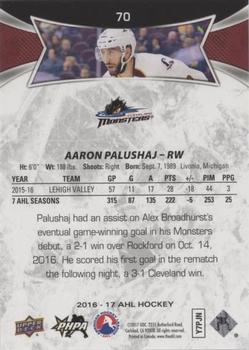 2016-17 Upper Deck AHL - Green #70 Aaron Palushaj Back