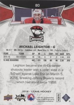 2016-17 Upper Deck AHL - Green #80 Michael Leighton Back