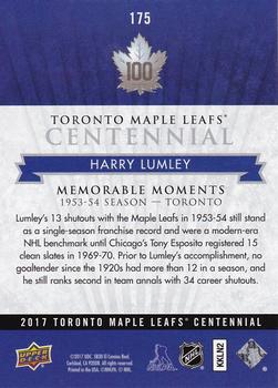 2017 Upper Deck Toronto Maple Leafs Centennial #175 Harry Lumley Back