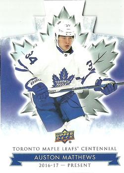2017 Upper Deck Toronto Maple Leafs Centennial - Blue Die Cut #11 Auston Matthews Front