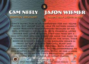 1994-95 Finest - Bowman's Best Refractors Duals #5 Cam Neely / Jason Wiemer Back