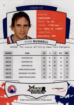 2009-10 Extreme Hamilton Bulldogs (AHL) #NNO Ryan Russell Back