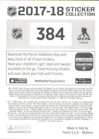 2017-18 Panini Stickers #384 Melker Karlsson Back