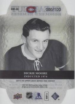 2017-18 Upper Deck - Clear Cut Honoured Members #HOF-68 Dickie Moore Back