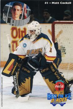 1996-97 Saskatoon Blades (WHL) Postcards #NNO Matt Cockell Front