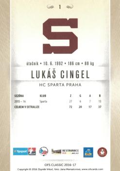 2016-17 OFS Classic Serie I #1 Lukas Cingel Back