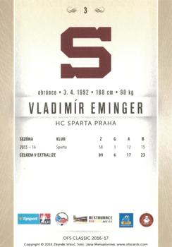 2016-17 OFS Classic Serie I #3 Vladimir Eminger Back