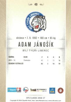 2016-17 OFS Classic Serie I #49 Adam Janosik Back