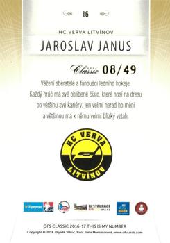 2016 OFS Classic Serie I - This is My Number #16 Jaroslav Janus Back