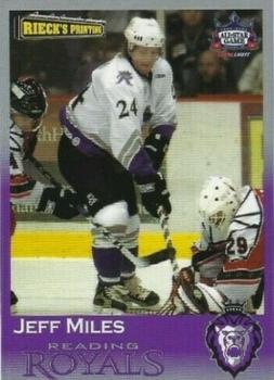 2004-05 Rieck's Printing Reading Royals (ECHL) #22 Jeff Miles Front