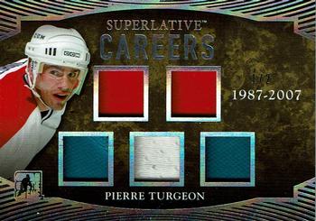 2017 Leaf In The Game Superlative - Superlative Careers - Silver Spectrum Foil #C-21 Pierre Turgeon Front