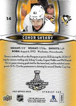 2017 Upper Deck Stanley Cup Champions Box Set #14 Conor Sheary Back