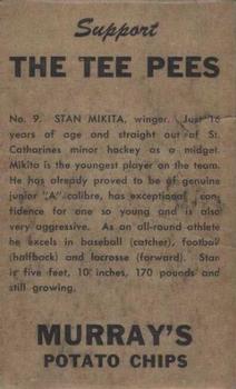 1956-57 Murray's Potato Chips St. Catharines Teepees (OHA) #NNO Stan Mikita Back