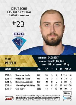 2017-18 Playercards (DEL) #DEL-064 Matt Pelech Back