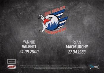 2017-18 Playercards (DEL) #DEL-279 Yannik Valenti / Ryan MacMurchy Back